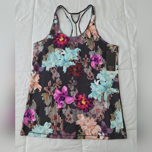 CALIA by Carrie Underwood Tops - CALIA Fitted Move Tank Top Thin Racerback with Wicking And Antimicrobial Tech 1X